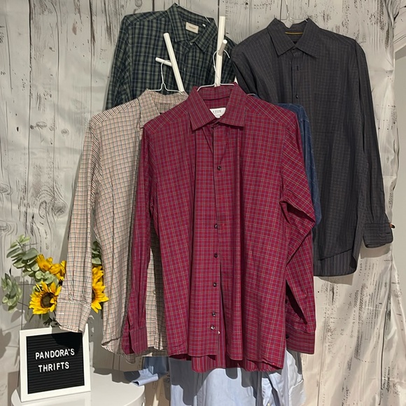 Men’s Dress Shirts size M, L, 16 1/2-36, 16 1/2-35 Preowned SEE PHOTOS/Details - Picture 1 of 8
